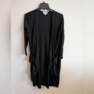 LuLaRoe Unicorn BLACK Sarah Long Cardigan Sweater